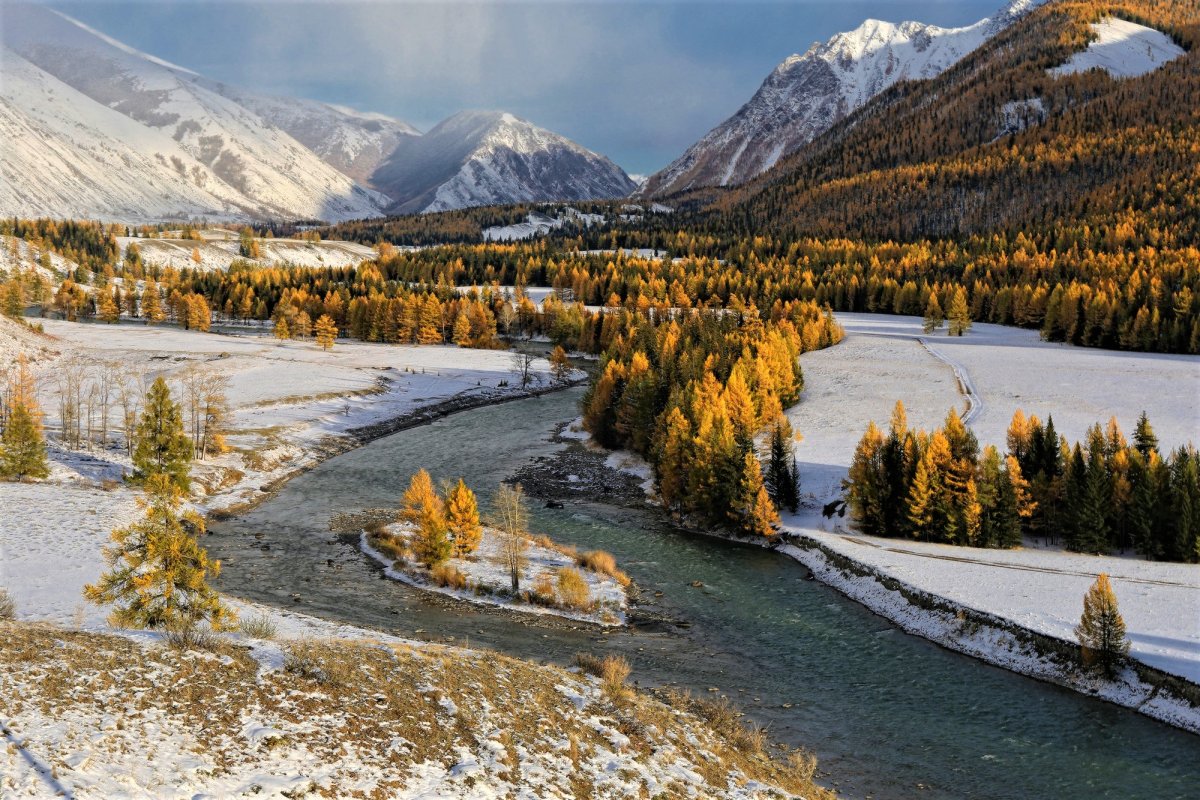 Сибирь зимняя Алтай
