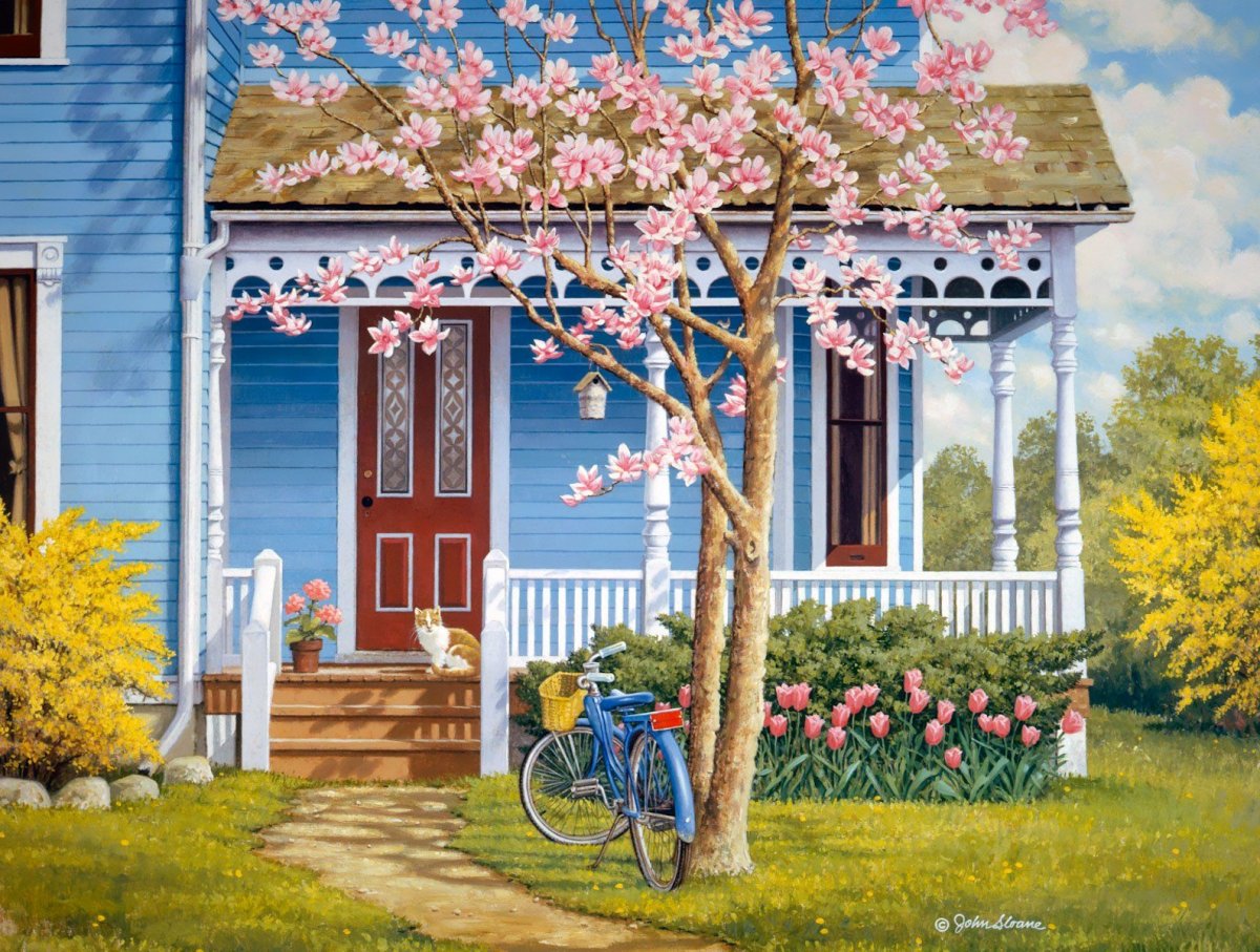 Весенняя деревенька John Sloane.