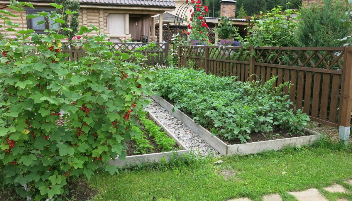 Малинник в огороде