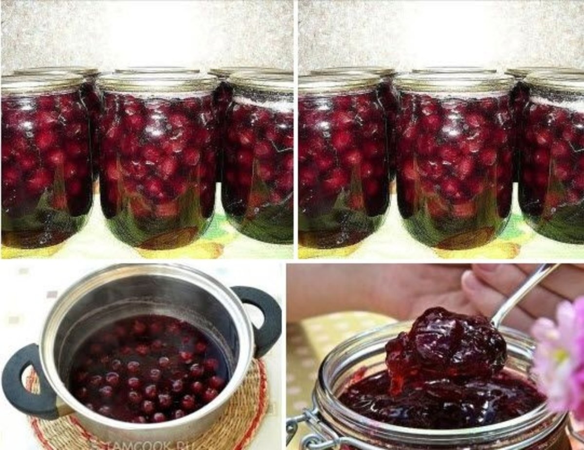Вишня консервированная в желе