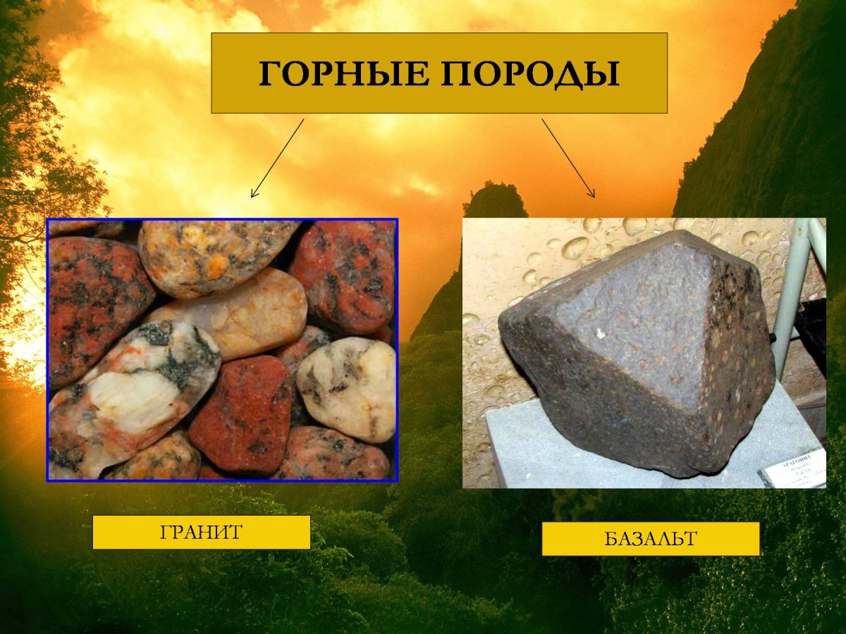 Горные породы окружающий мир