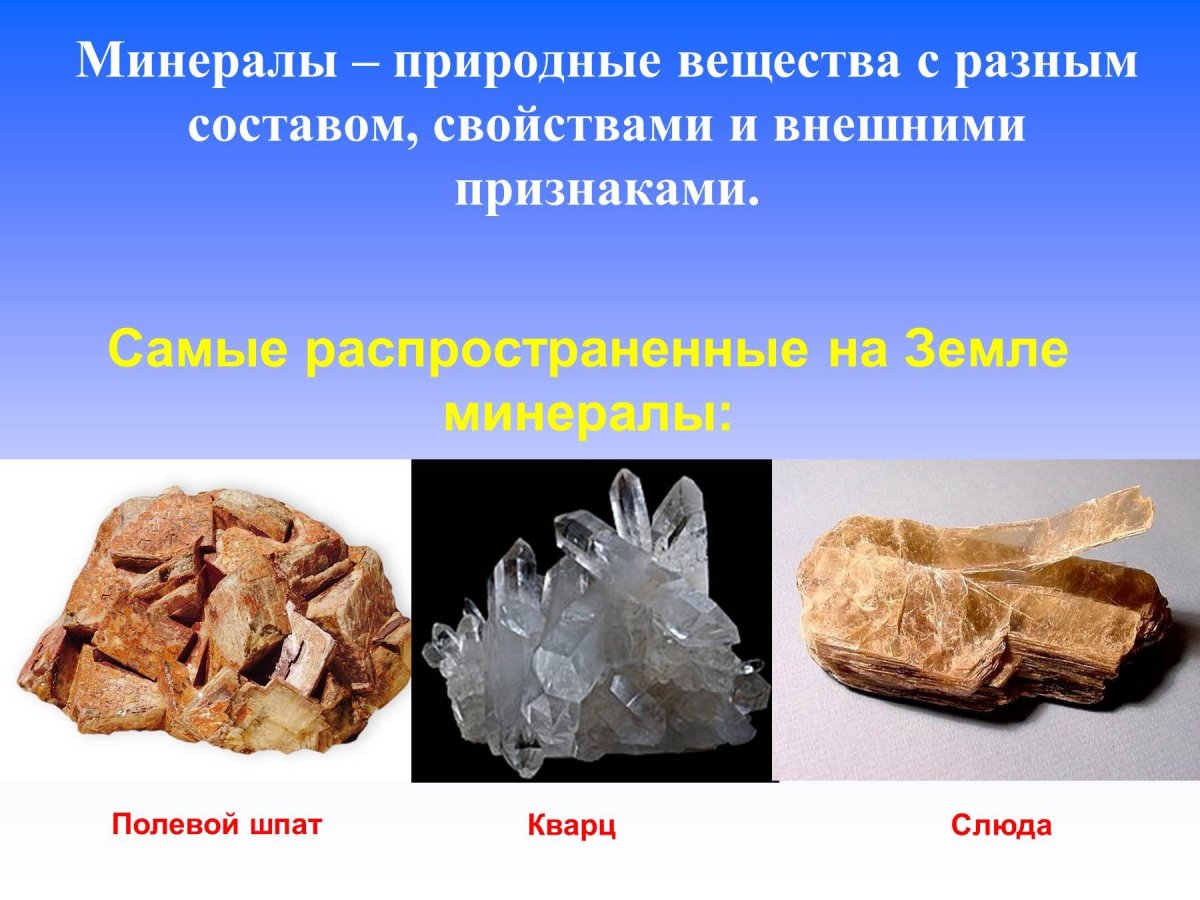 Минералы полевой шпат кварц слюда