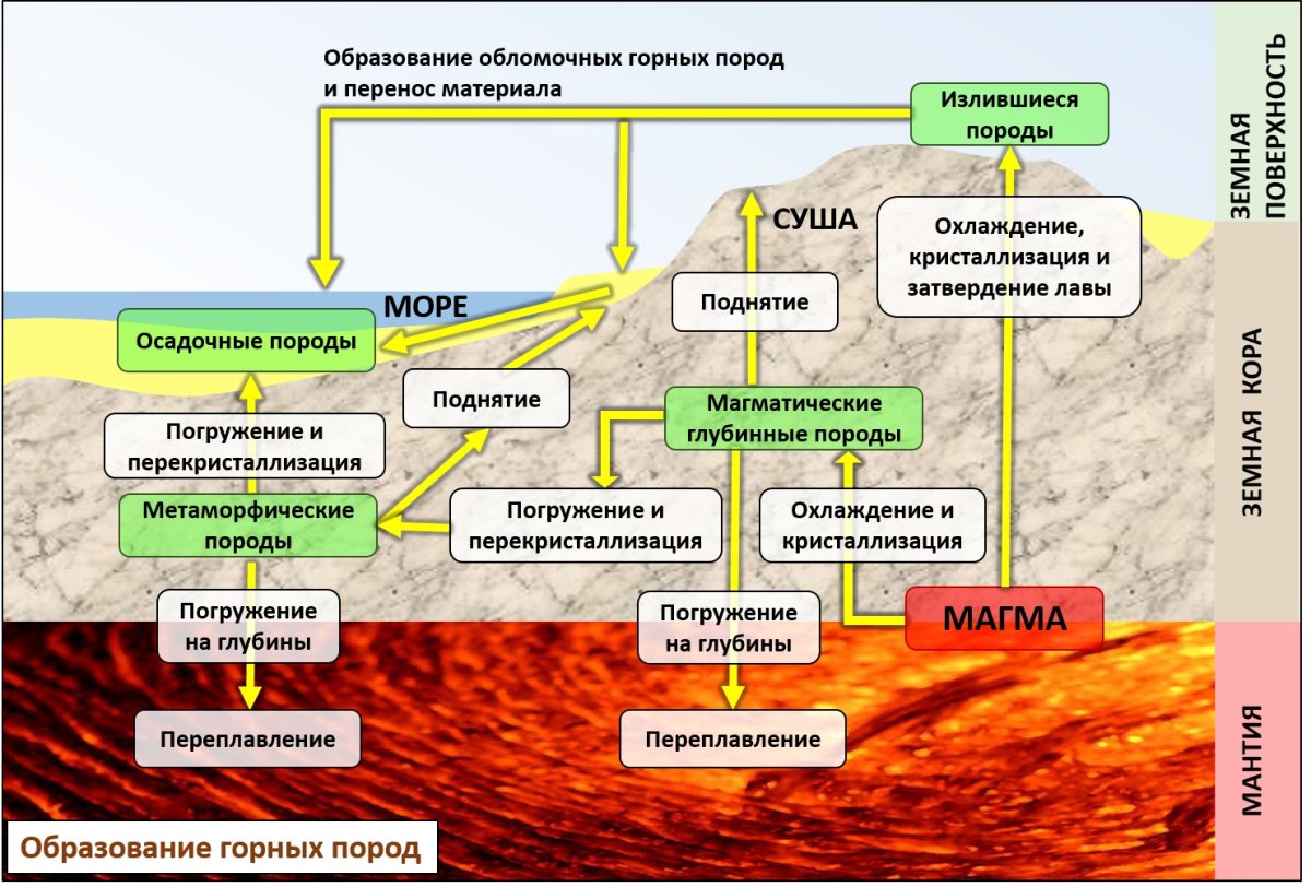 Схема классификации осадочных горных пород