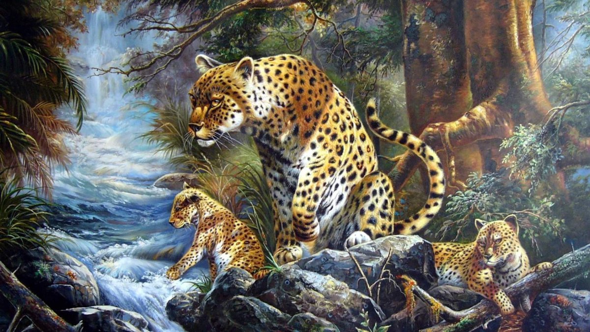 Леопард картина