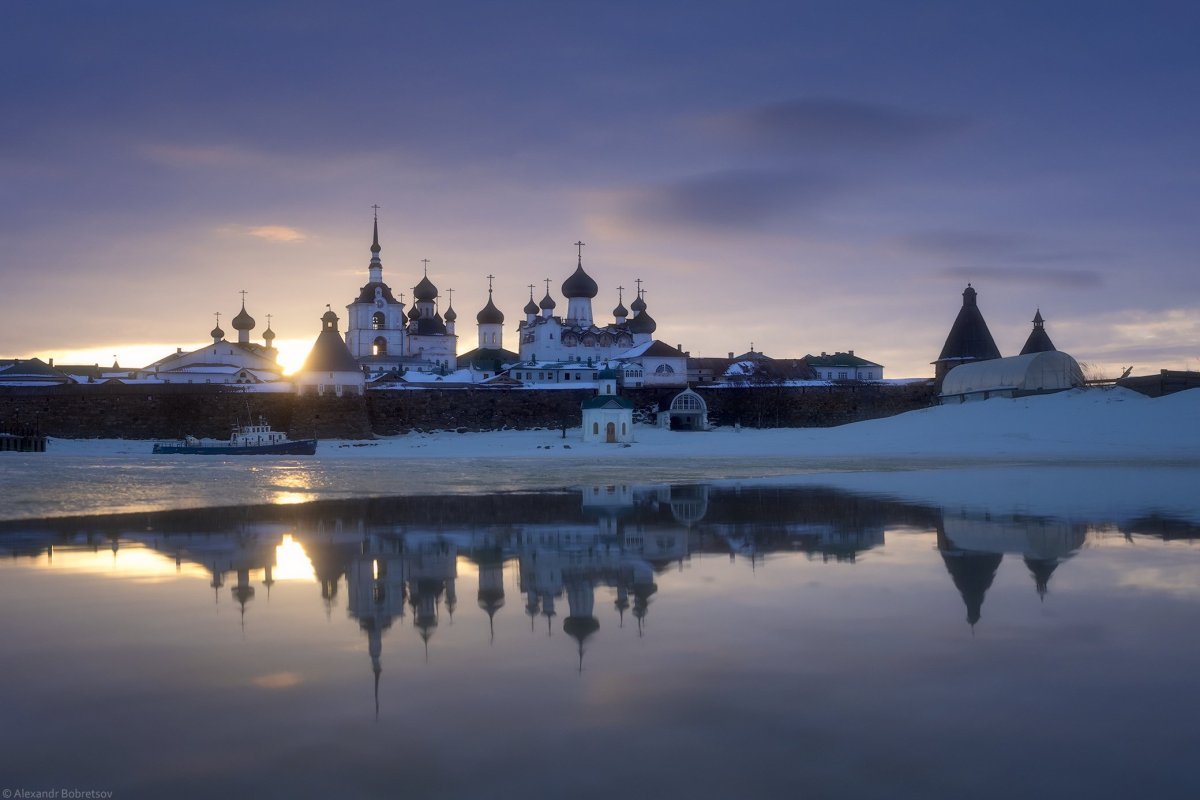 Соловецкий монастырь зима