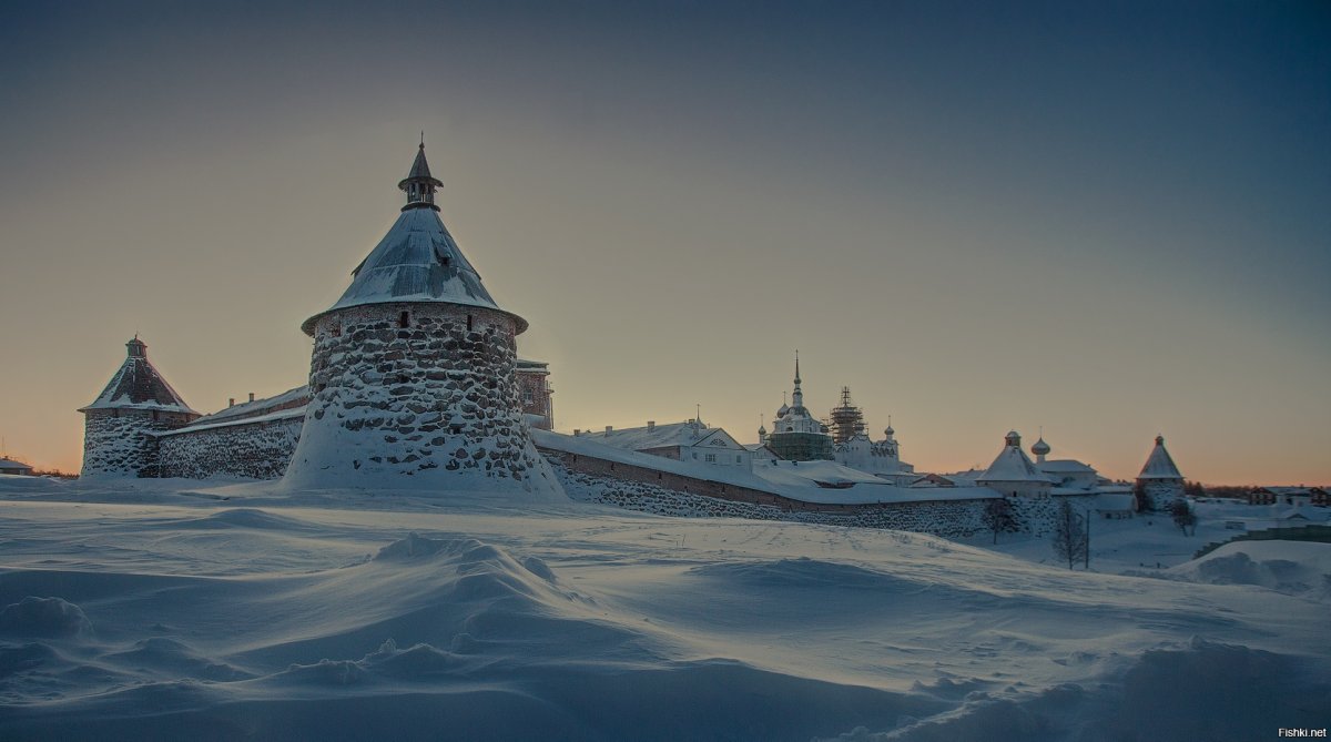 Соловецкий монастырь зима