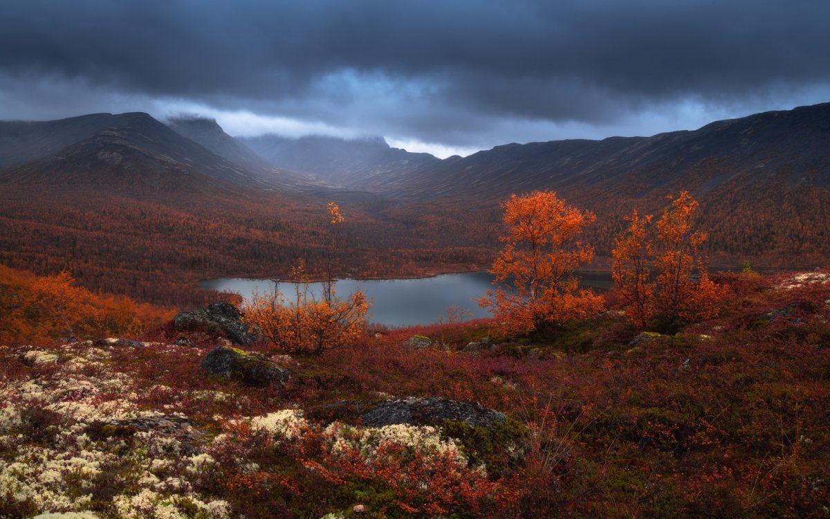 Мончегорск с горы осенью