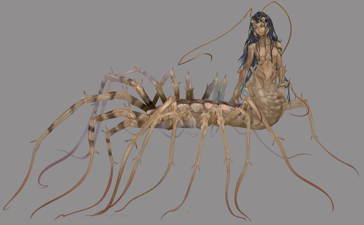 Аниме Monster girl Богомолов