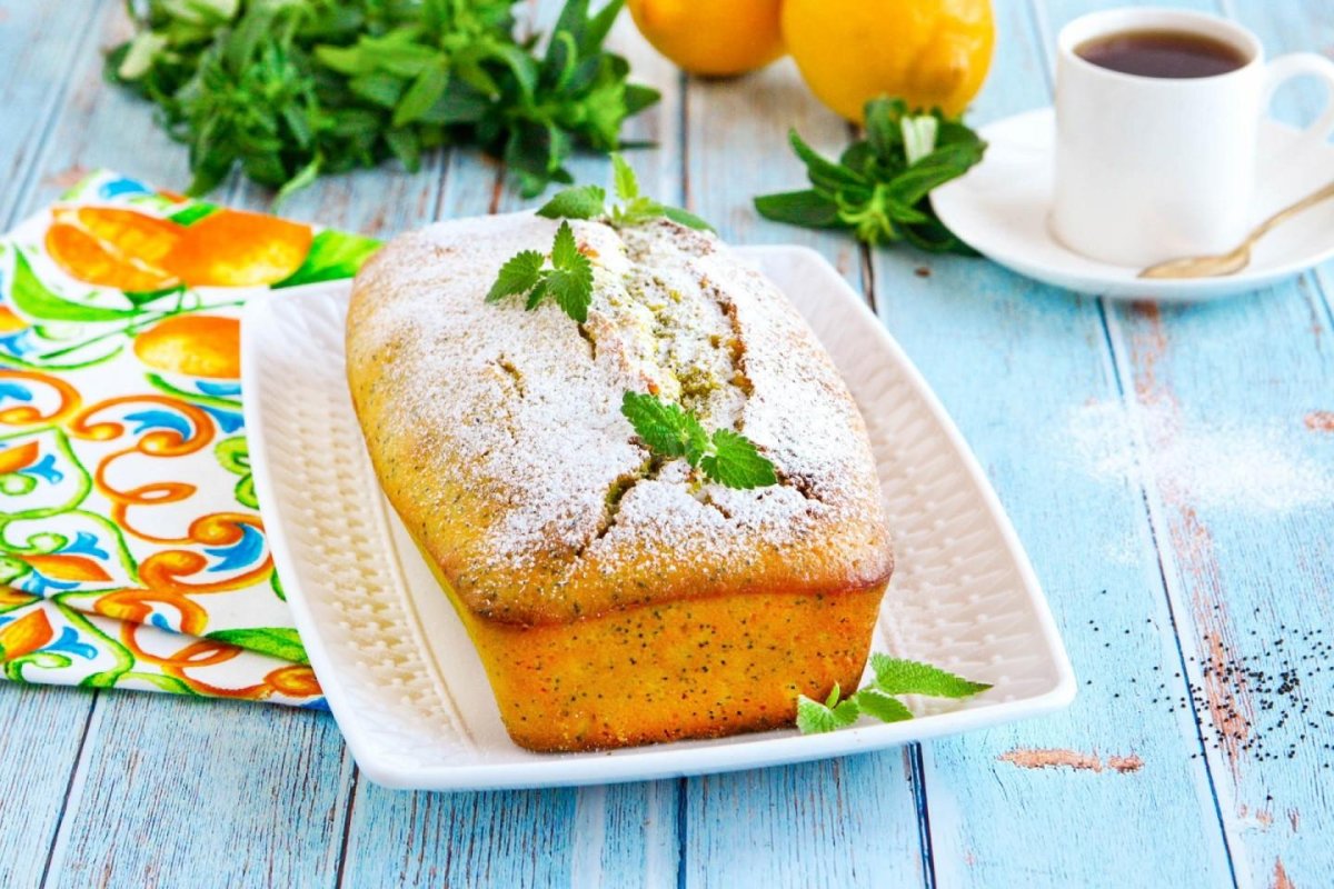 Лимонный кекс с маком