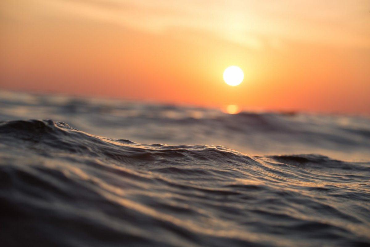 Вода море закат