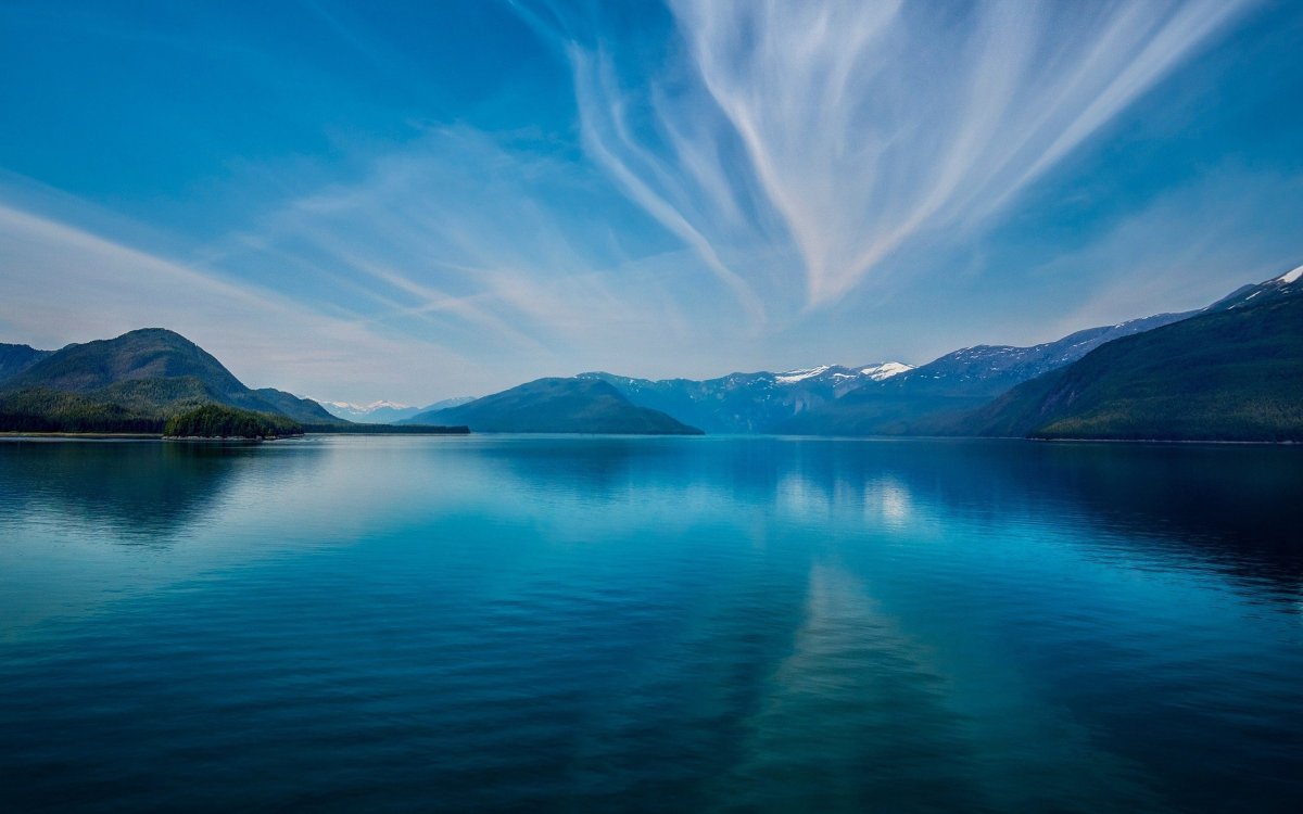 Небо горы вода
