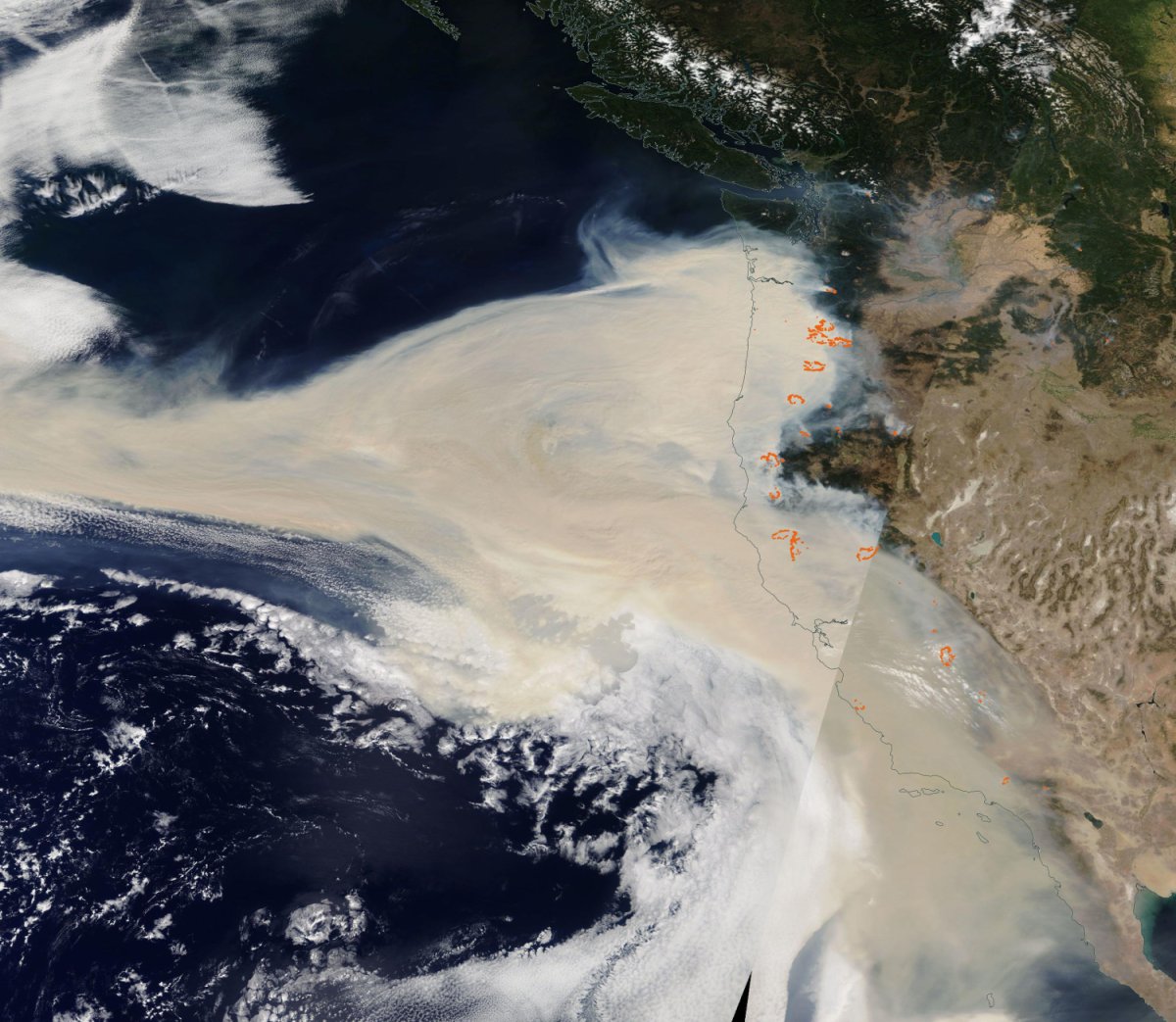 Снимки со спутника Terra Modis