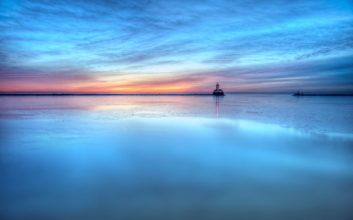 Закат на море