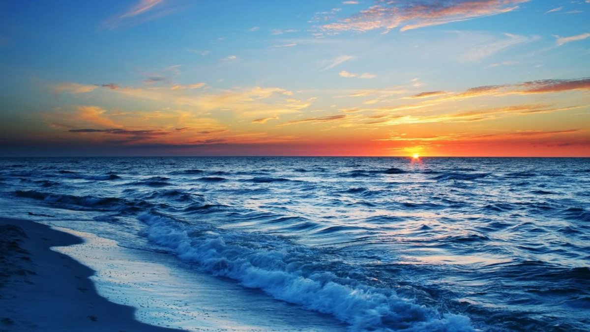 Закат на море