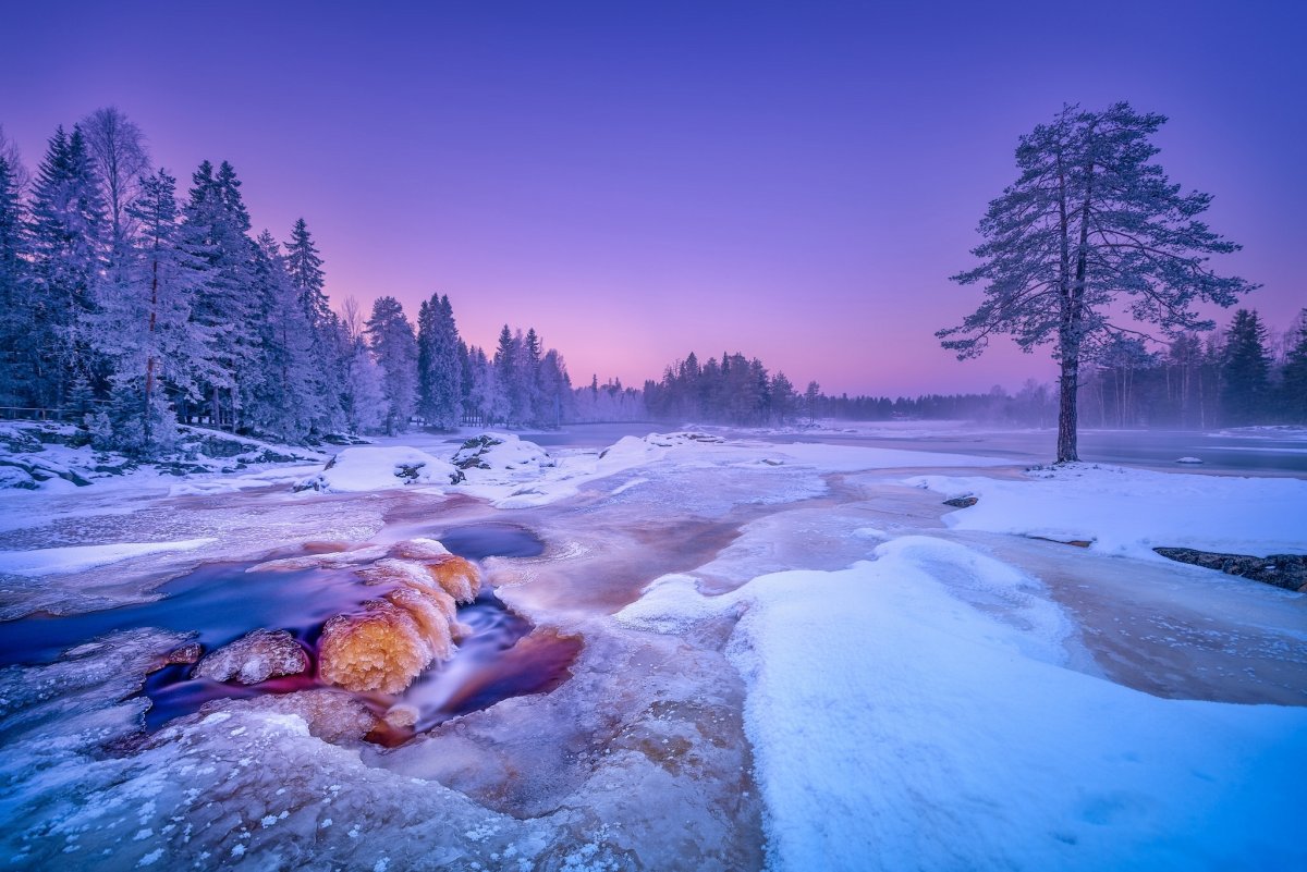 Финляндия природа зимой