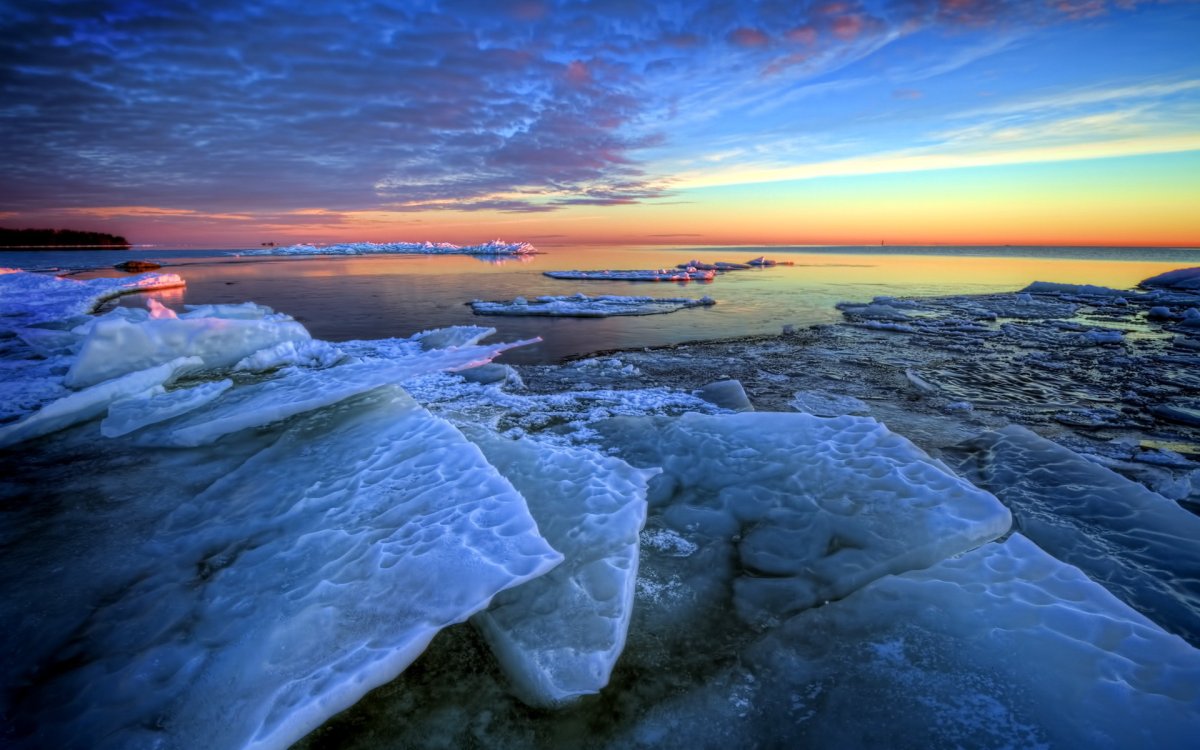 Баренцево море льды