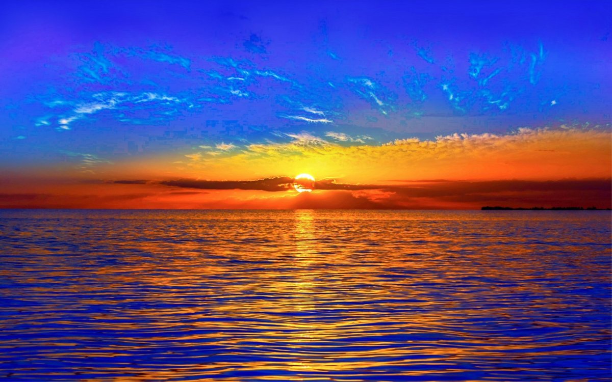 Море закат красота