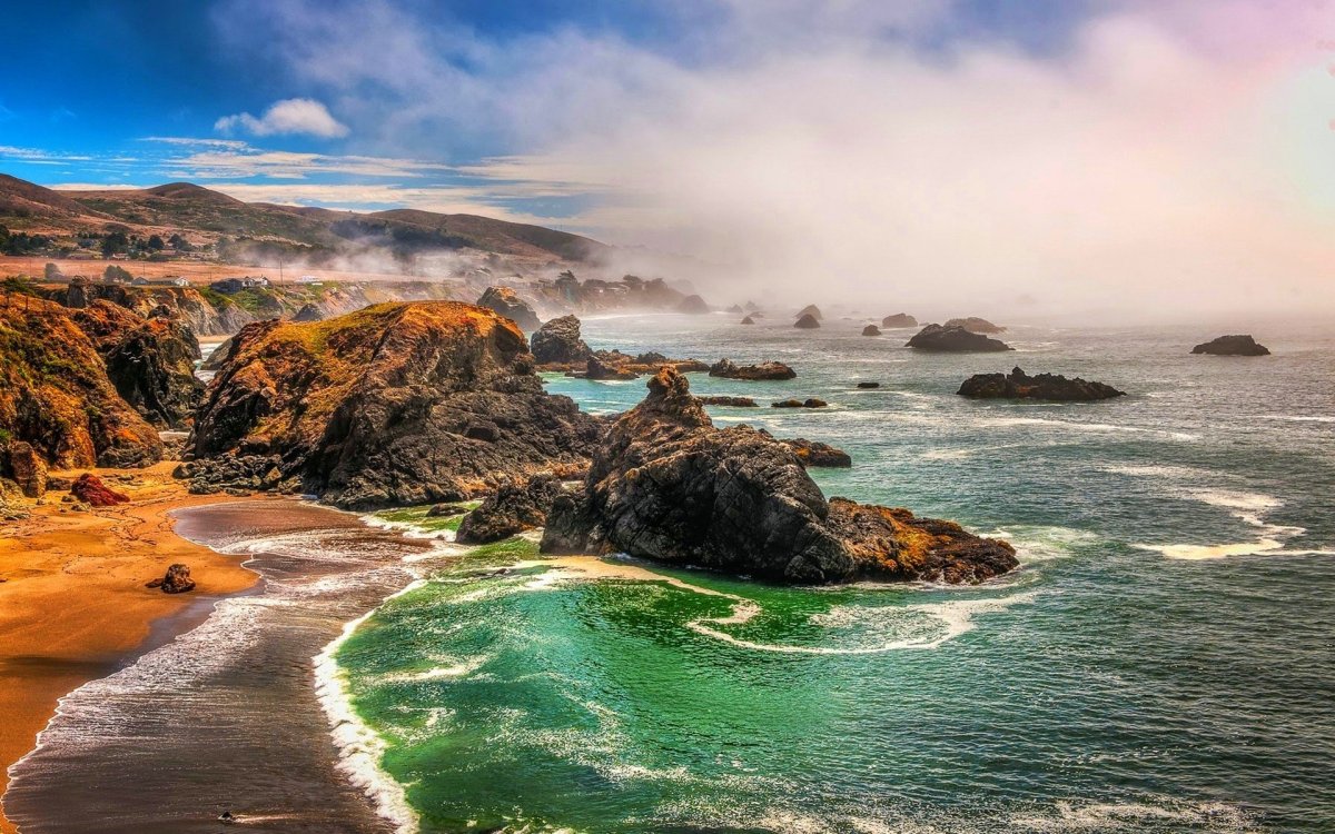 California, Mexico, океан, море