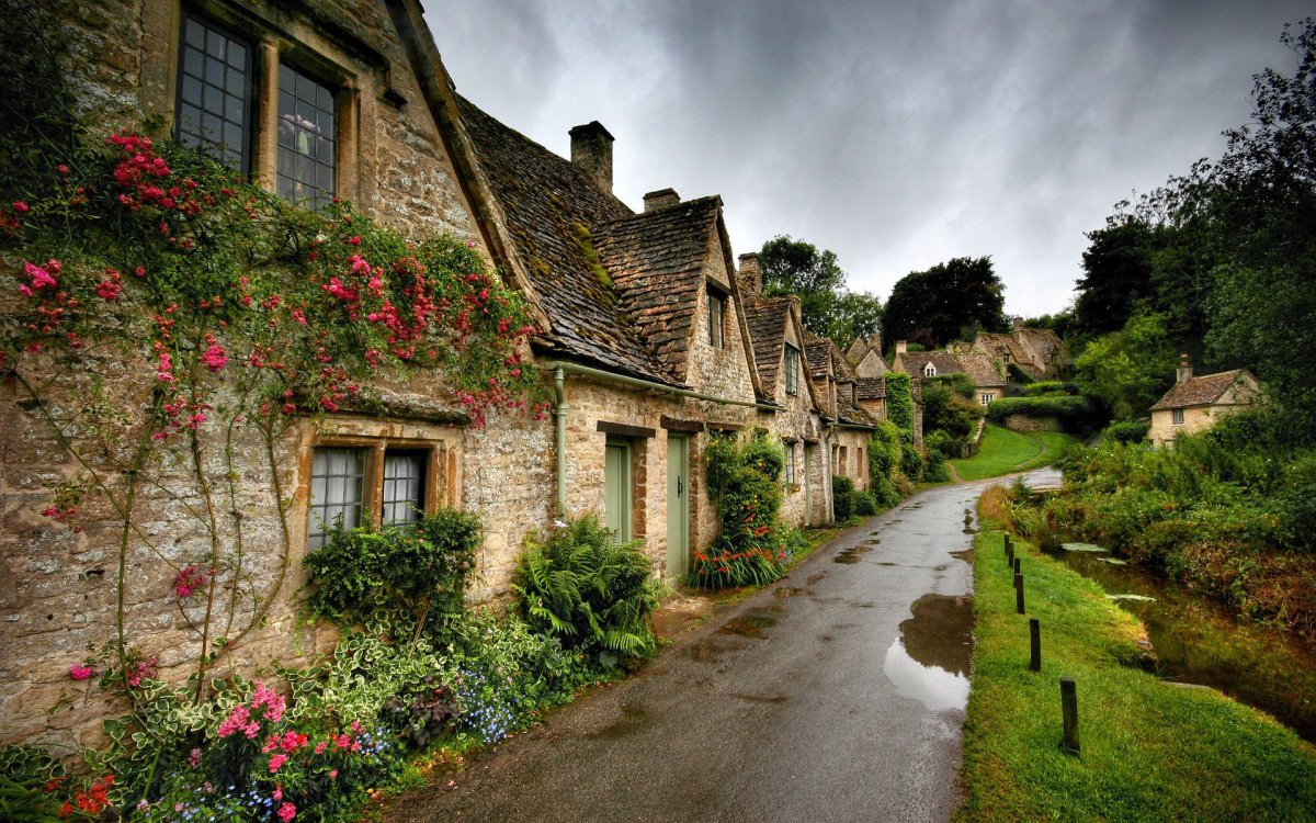 Деревня Bibury Англия
