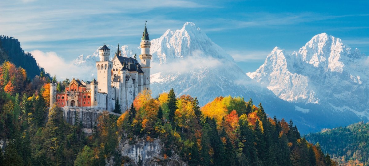 Замок Нойшванштайн Бавария Германия