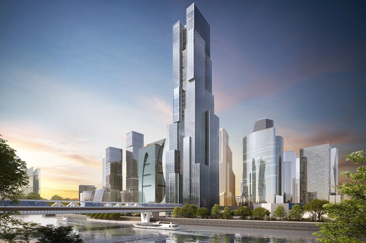 Небоскребы Сити Москва с моста Багратион