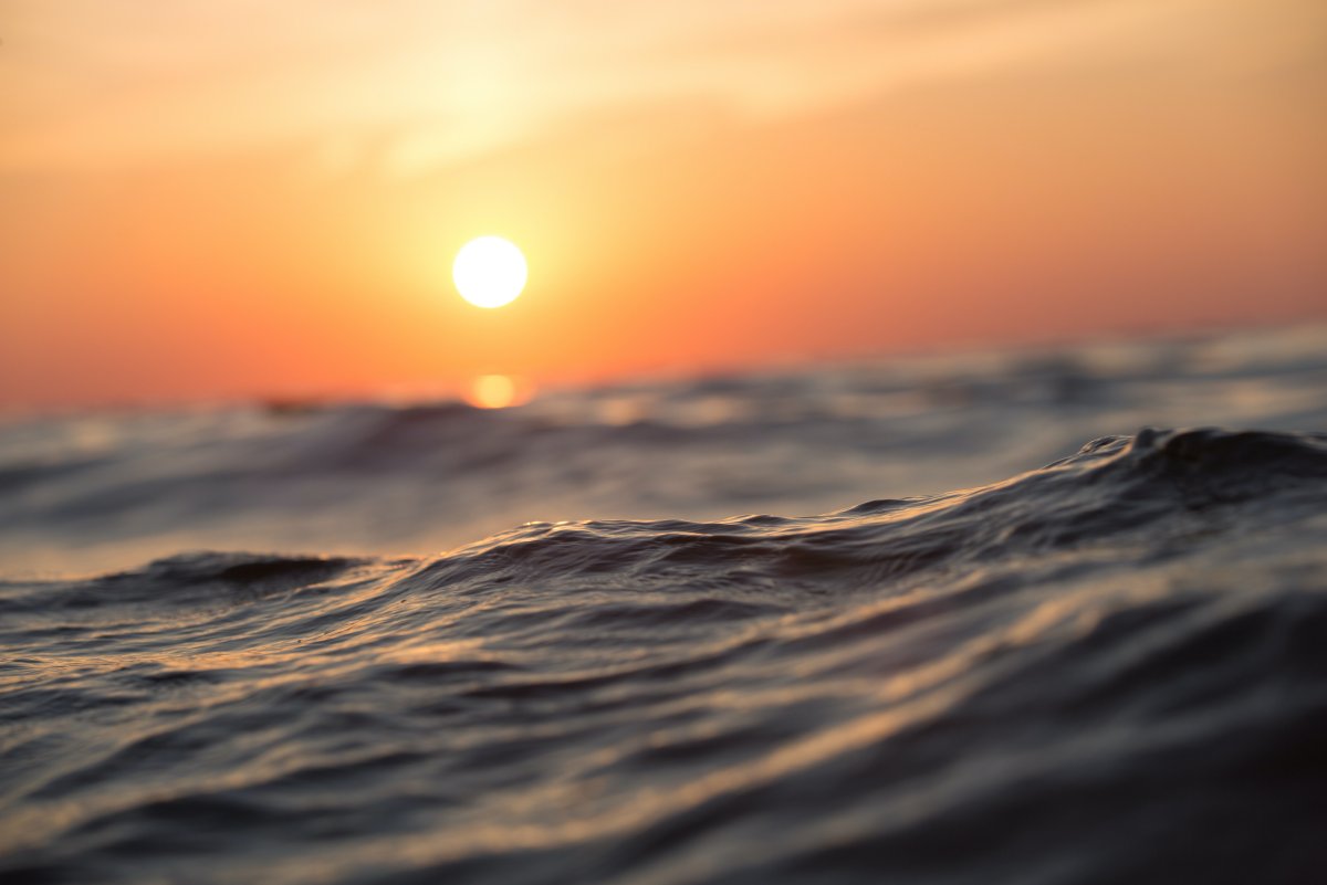Вода море закат