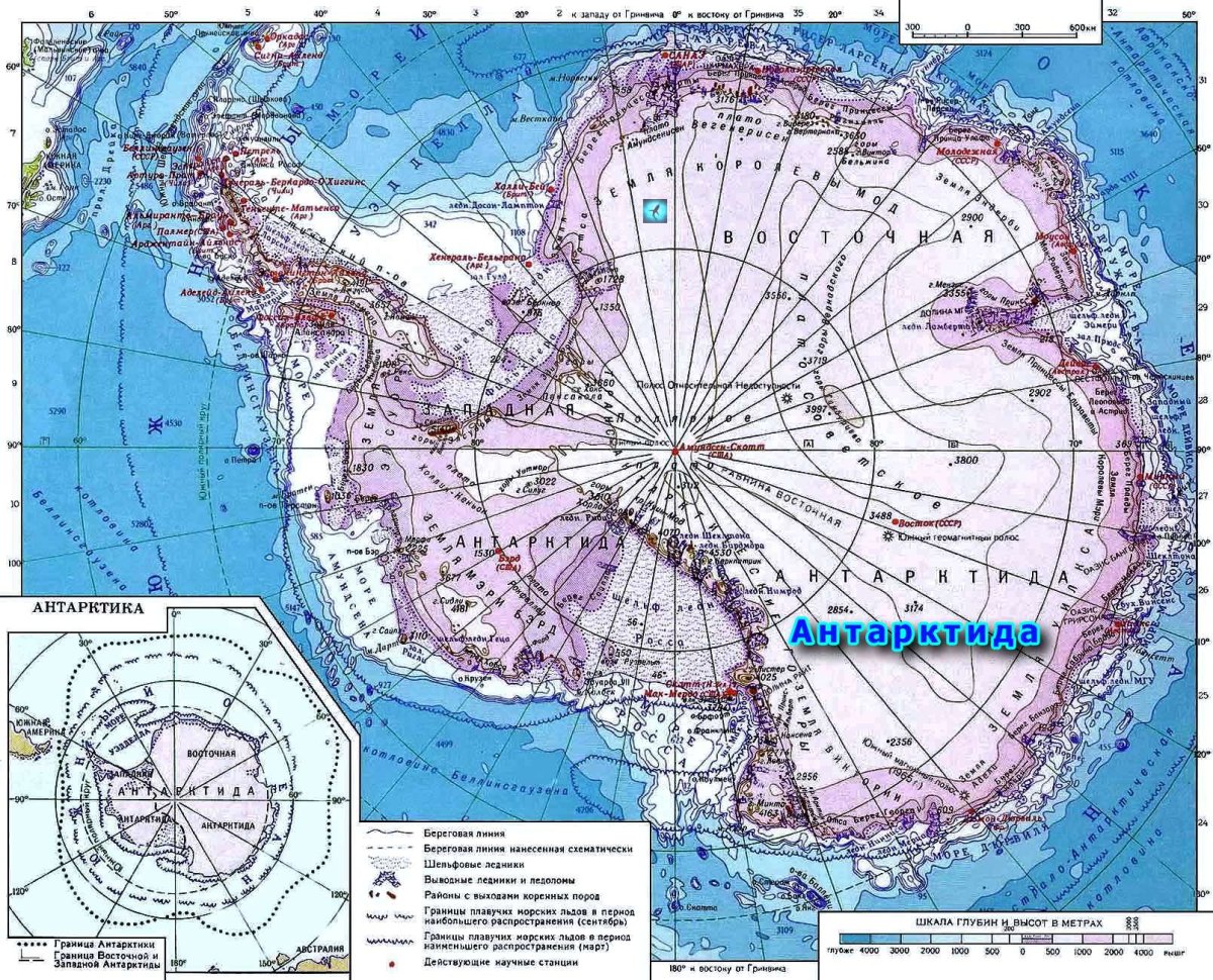Мыс Сифре на карте Антарктиды