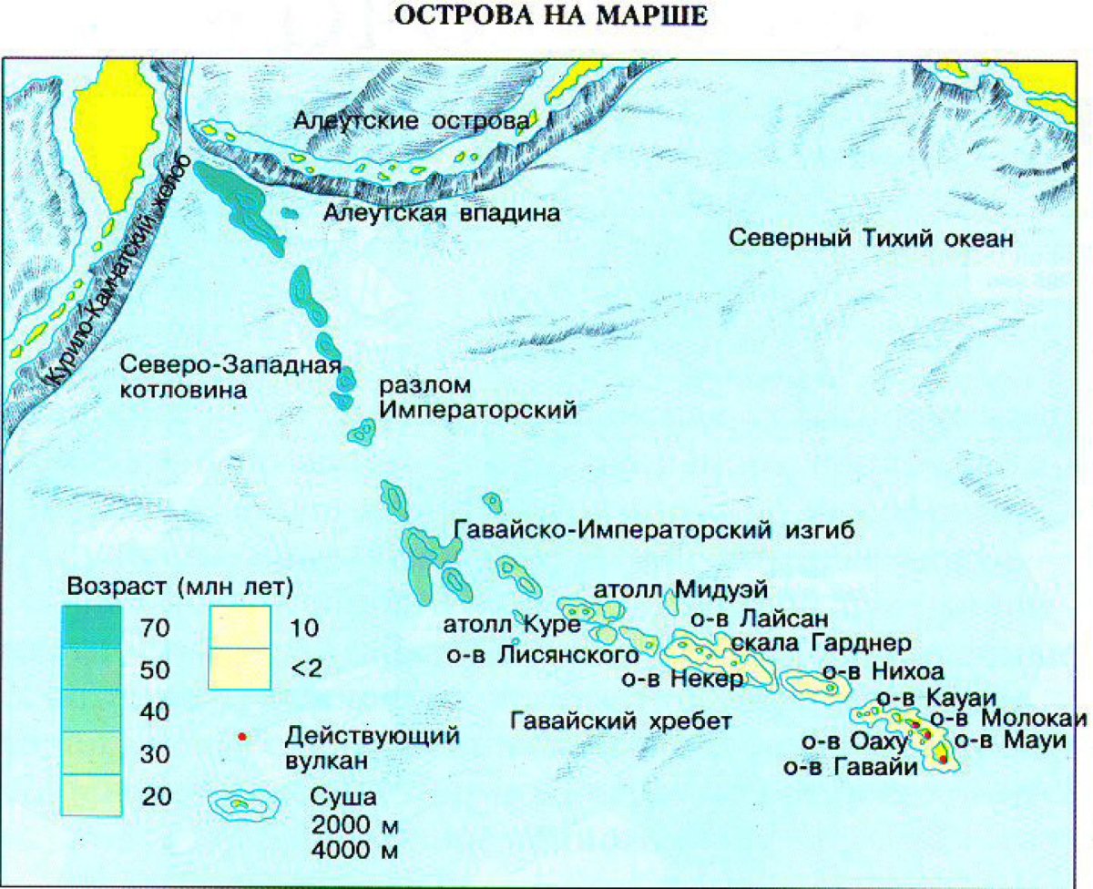 Остров Лисянского в тихом океане на карте