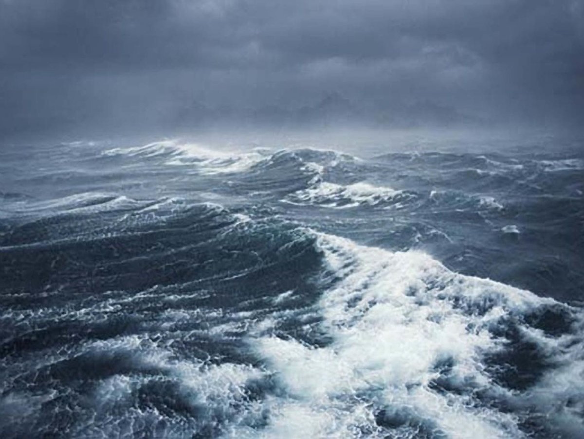 Берингово море шторм