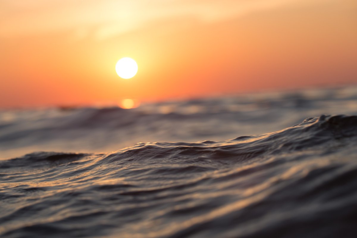 Вода море закат