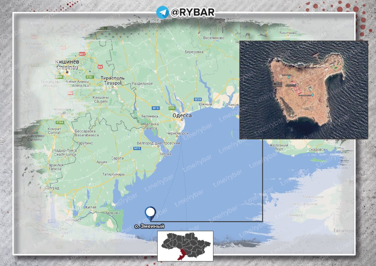 Остров змеиный на карте