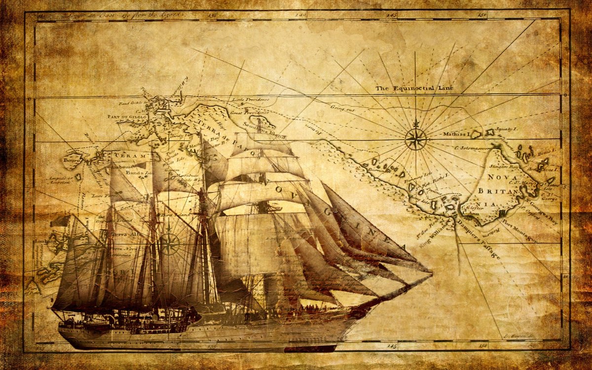 Старая морская карта