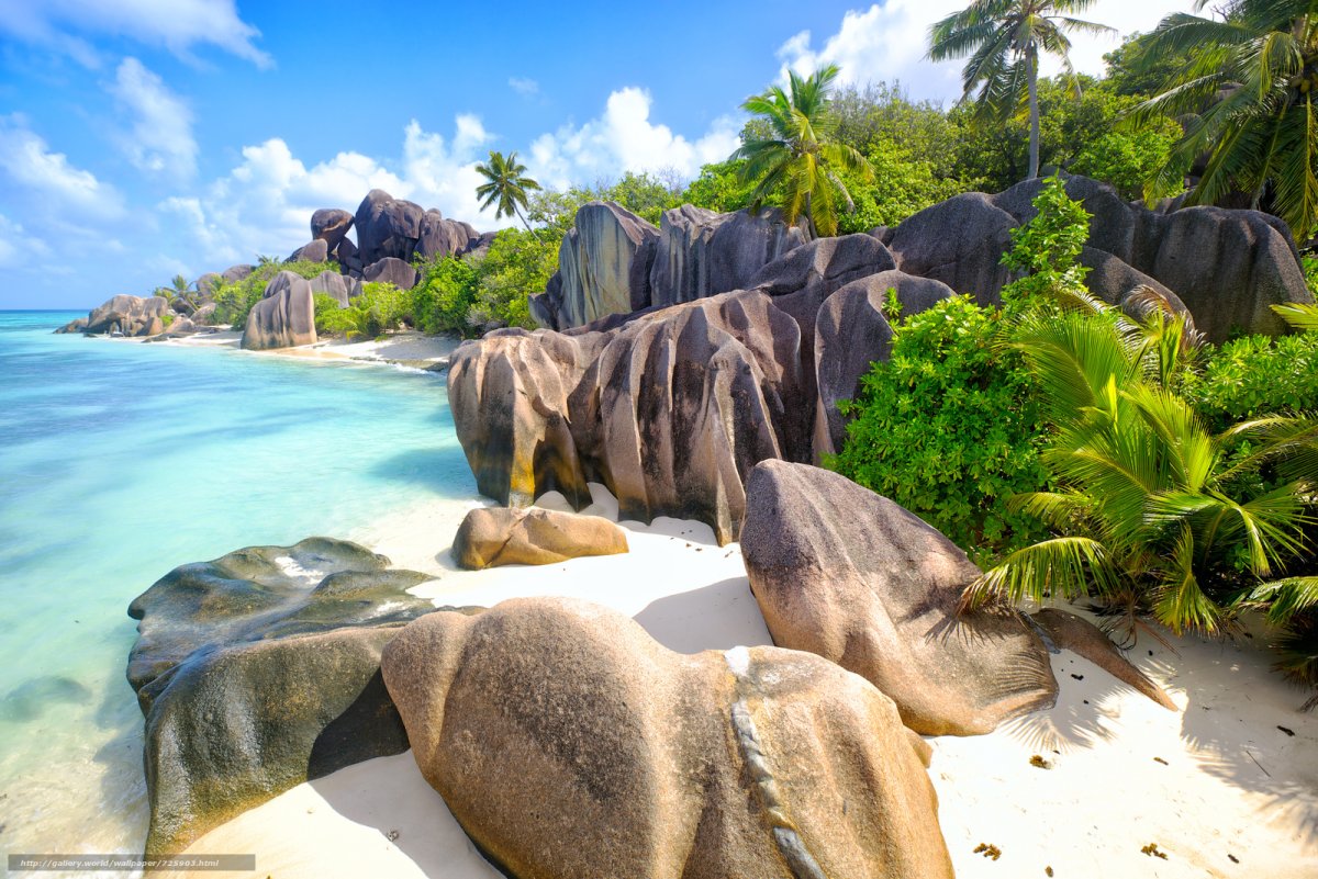 Остров la Digue Сейшелы