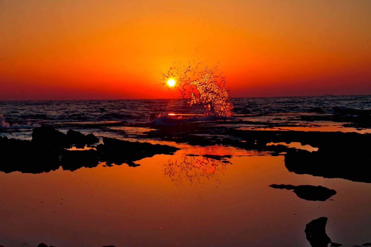 Закат на море