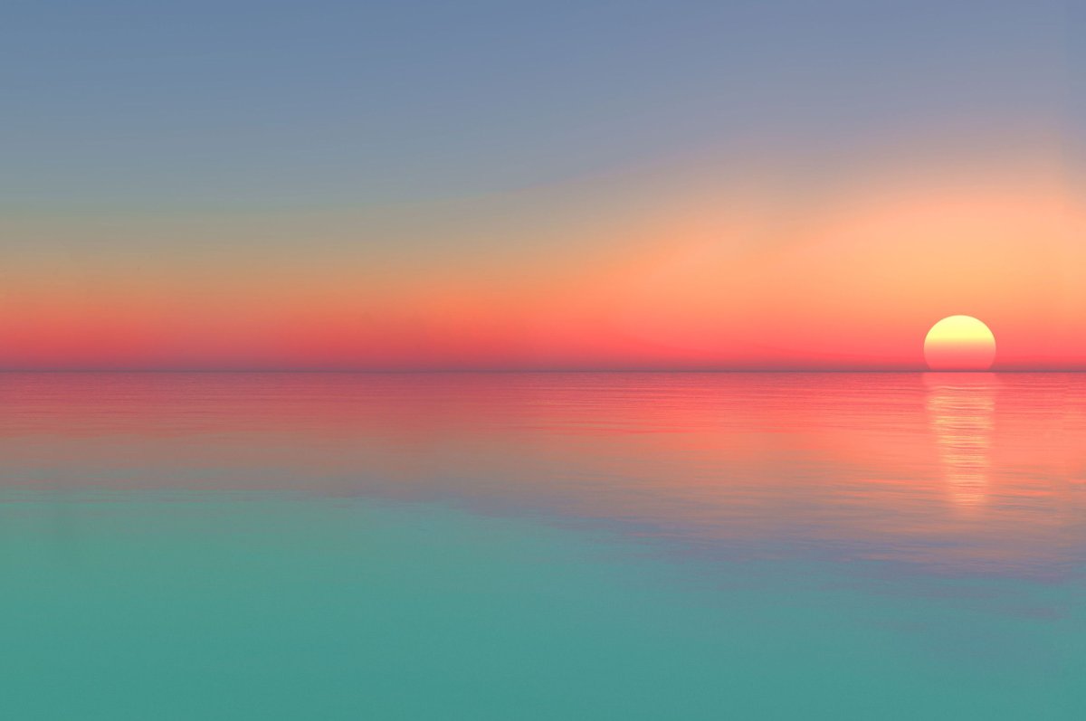 Закат на море