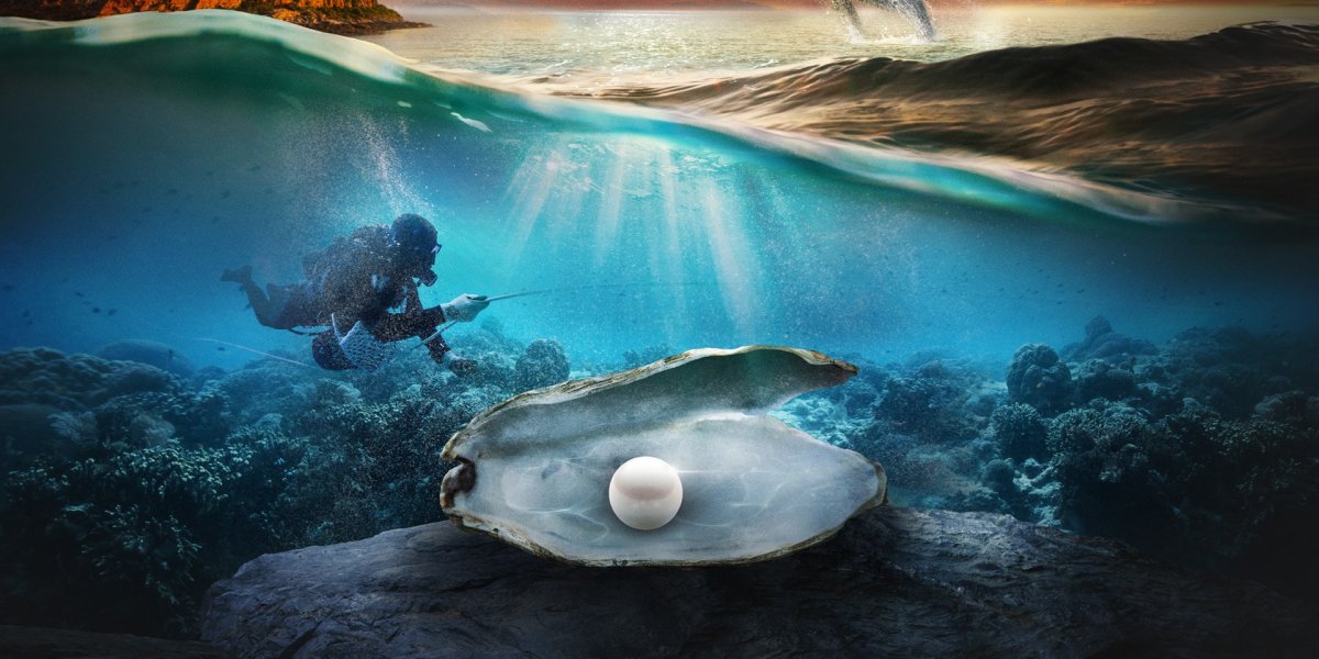Жемчужина на дне моря