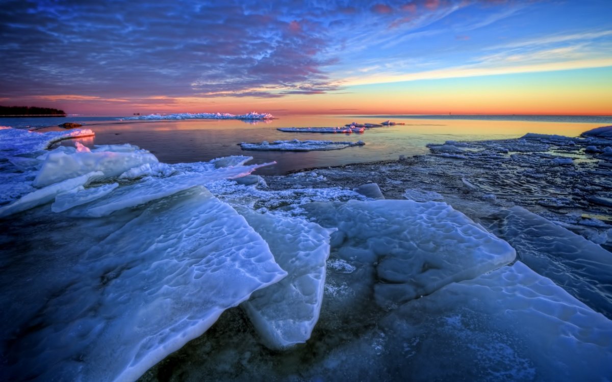 Баренцево море льды
