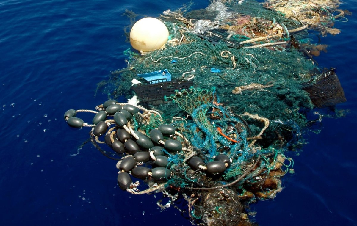 Great Pacific Garbage Patch со спутника