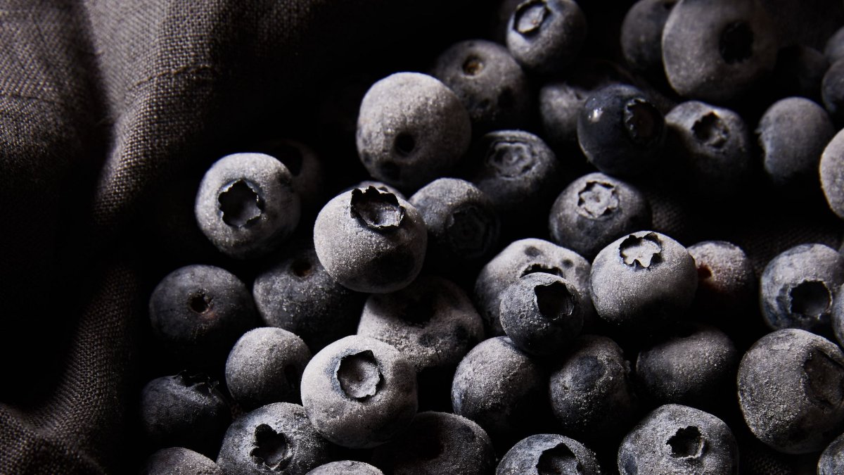 Blueberry Frost on Black background