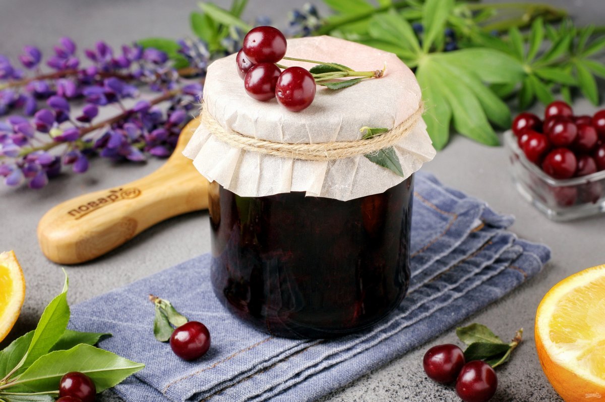 Вишня с апельсином варенье