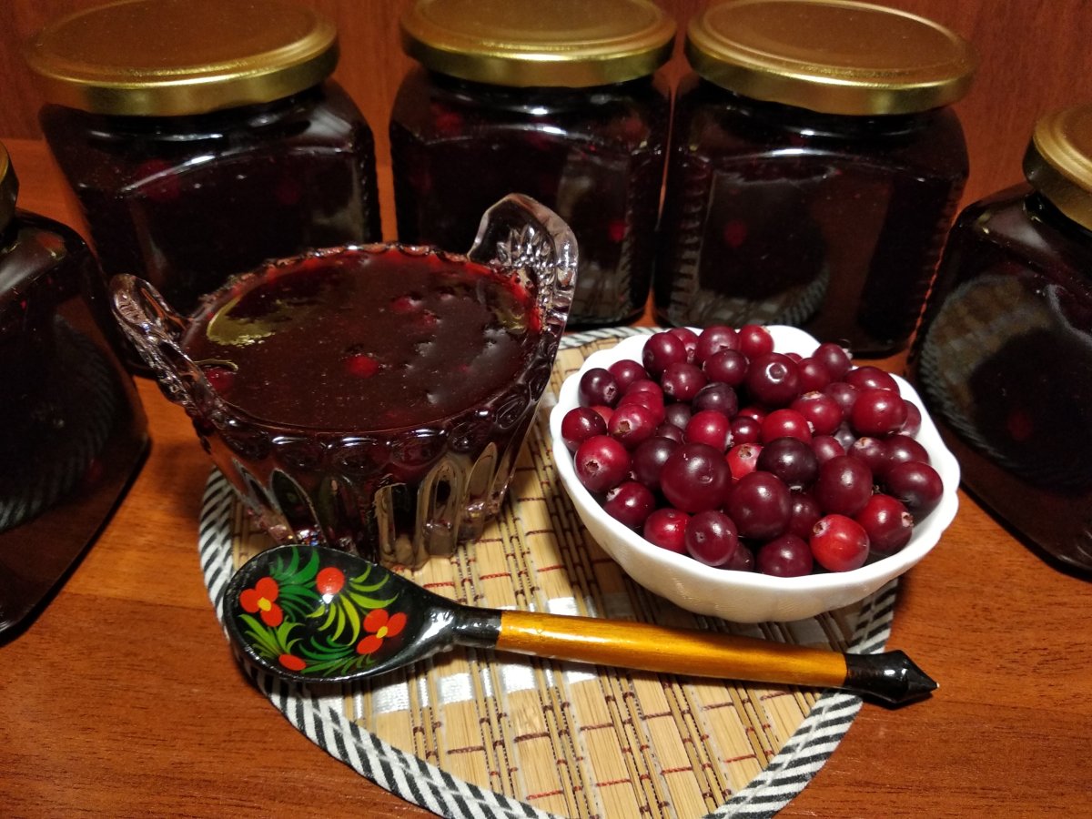 Варенье с клюквой с коньяком