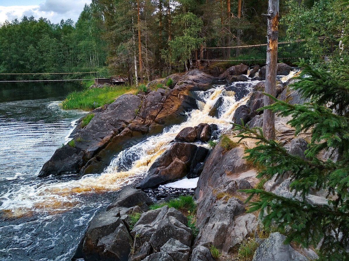 Водопады Ахвенкоски Карелия