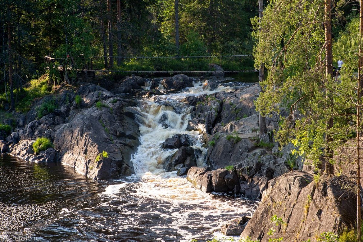 Водопады Ахвенкоски Карелия