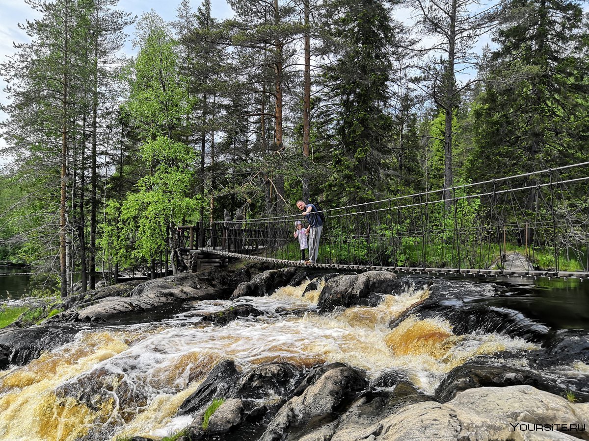 Водопады Ахвенкоски на реке Тохмайоки