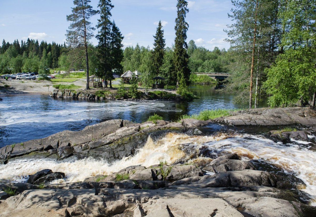 Водопады Ахвенкоски Карелия