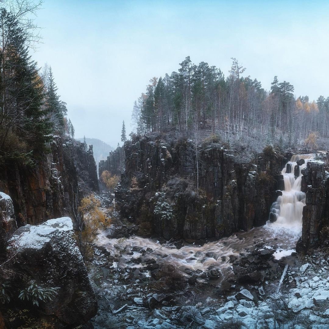 Уковский водопад Иркутская