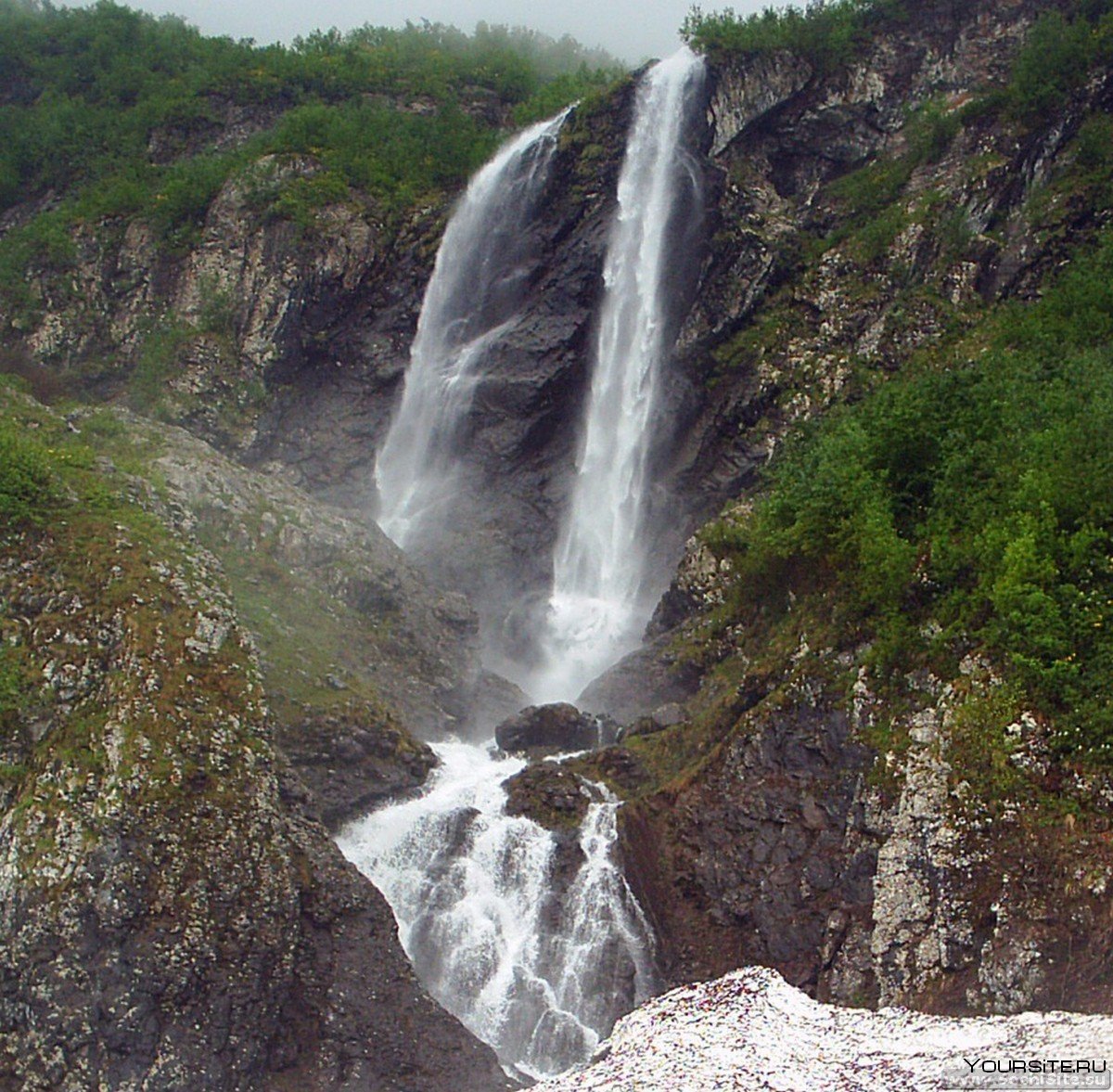 Красная Поляна Сочи водопад Поликаря