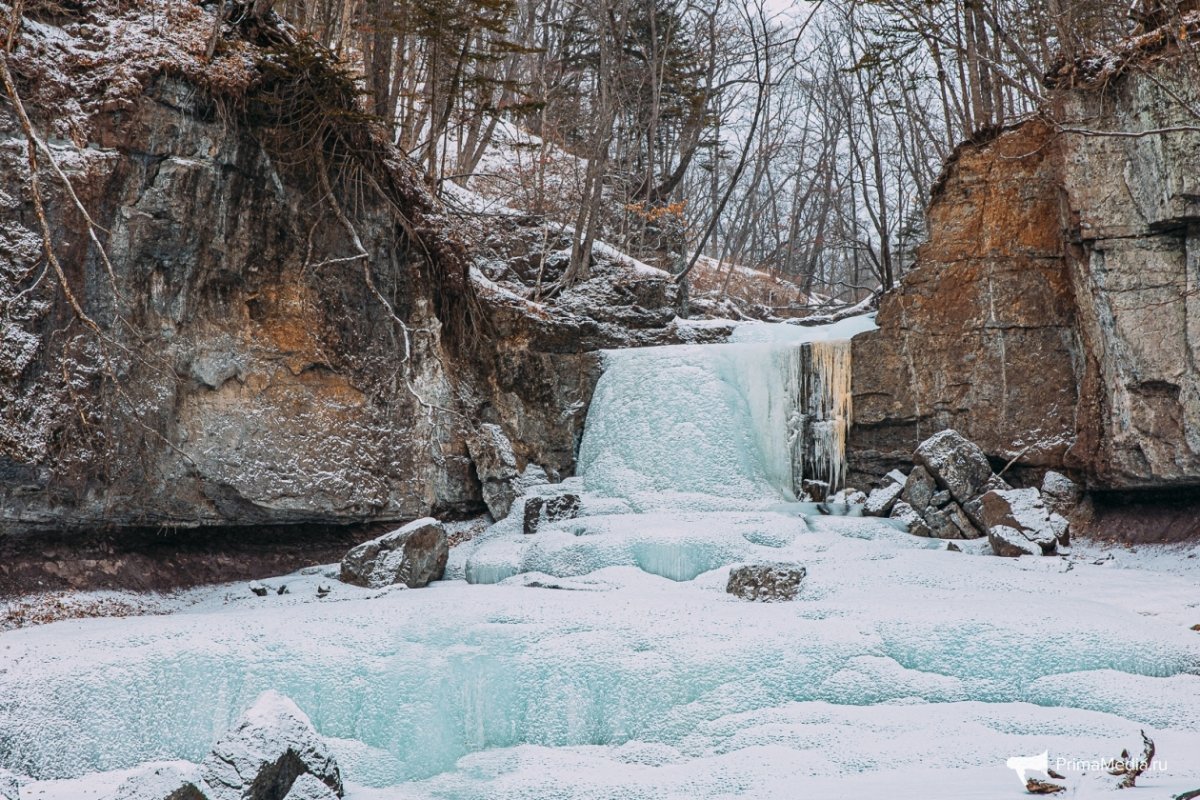 Кравцовские водопады зимой