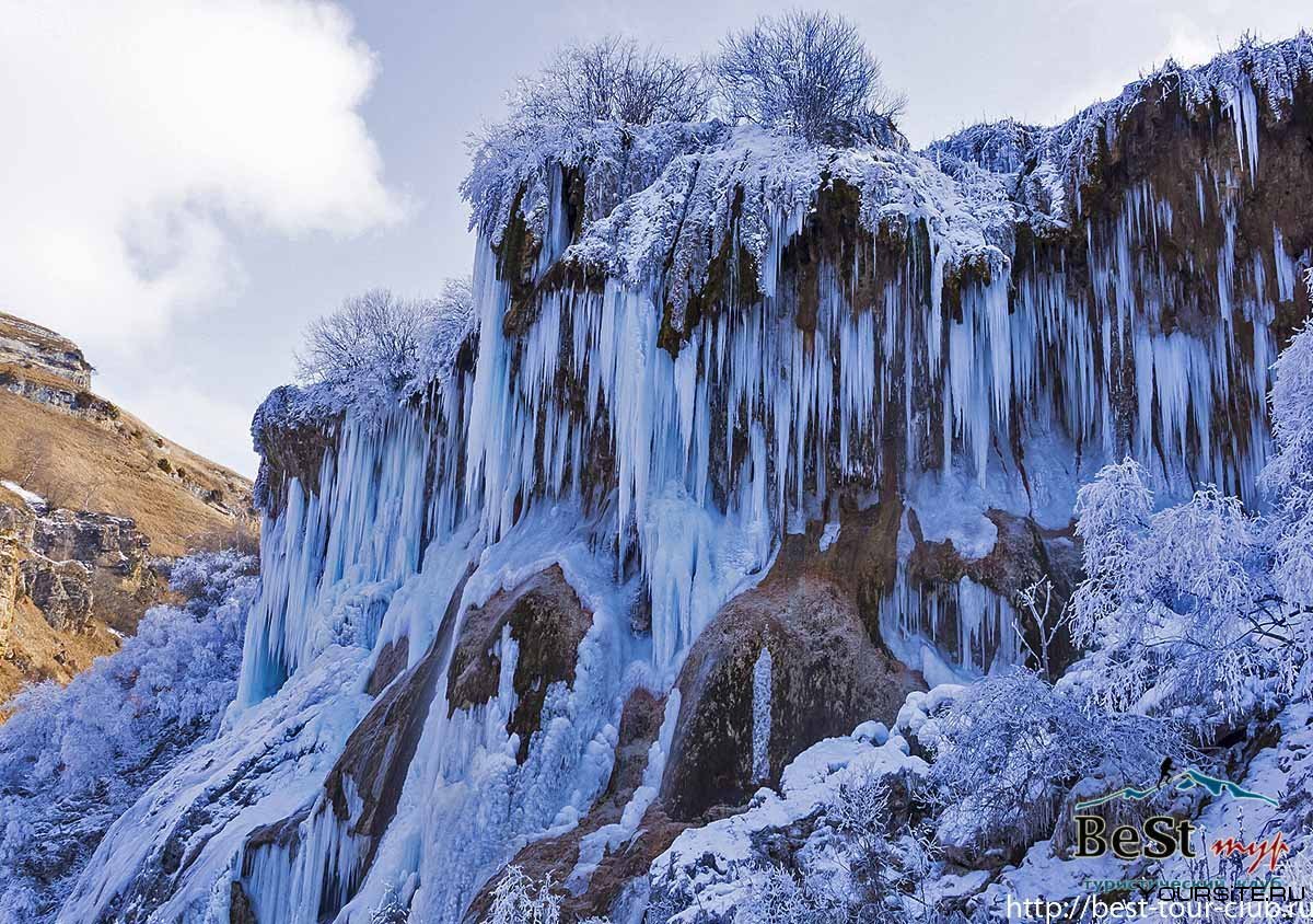 Чегемские водопады Кабардино-Балкария зима