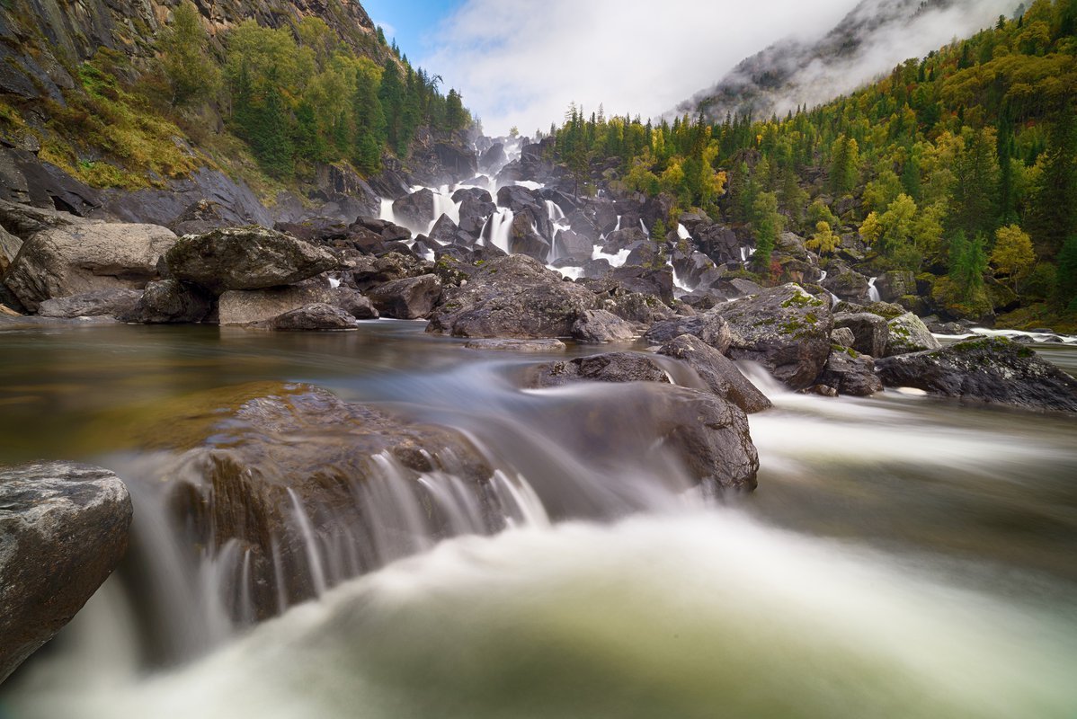 Водопад Учар горный Алтай